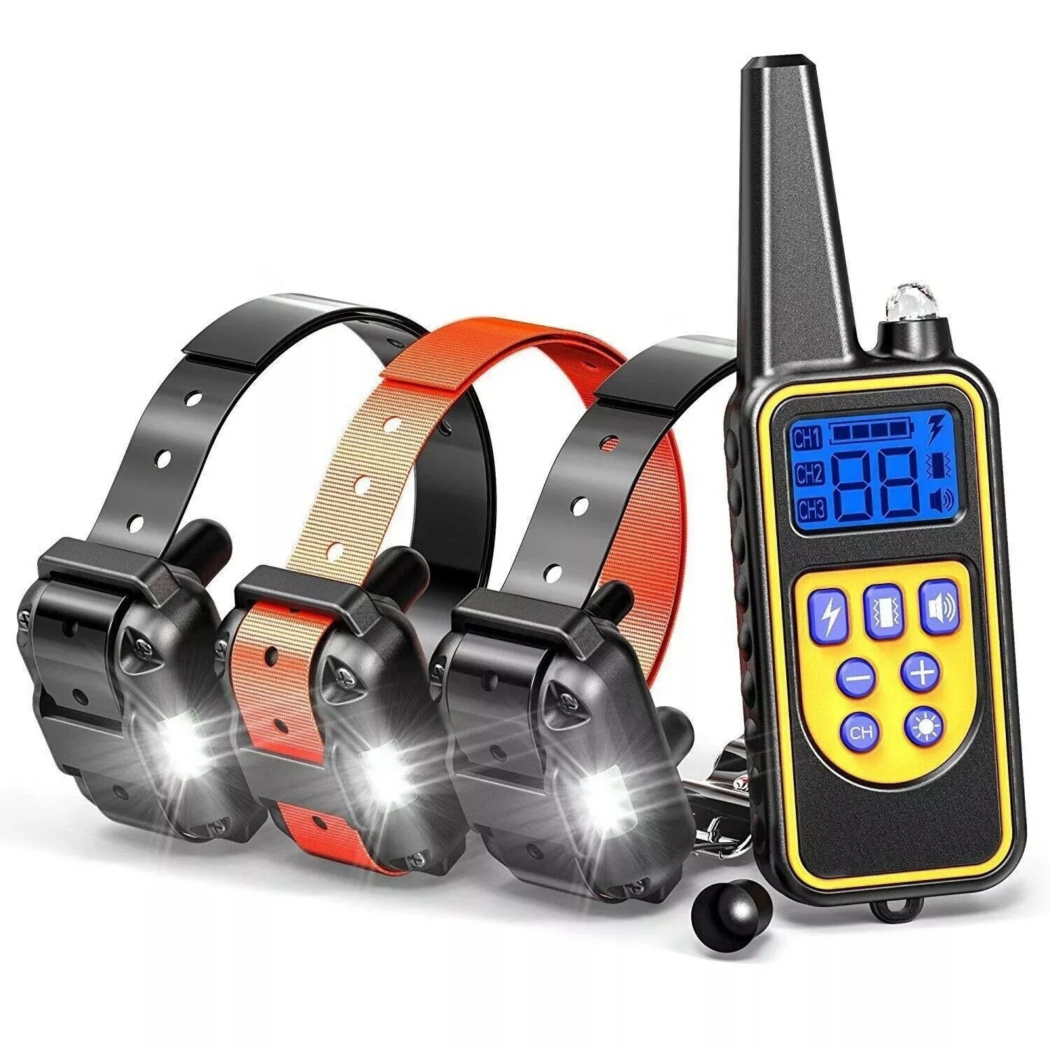 3000 FT Rechargeable Remote Dog Training Collar - Waterproof Shock Trainer for Pets