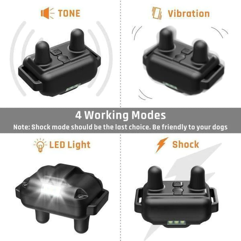 3000 FT Rechargeable Remote Dog Training Collar - Waterproof Shock Trainer for Pets